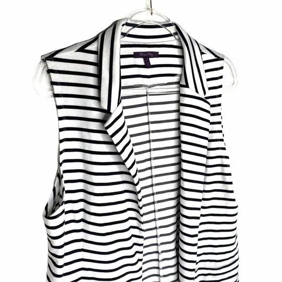 Olivia Sky striped Blazer Styled vest L - Picture 4 of 12